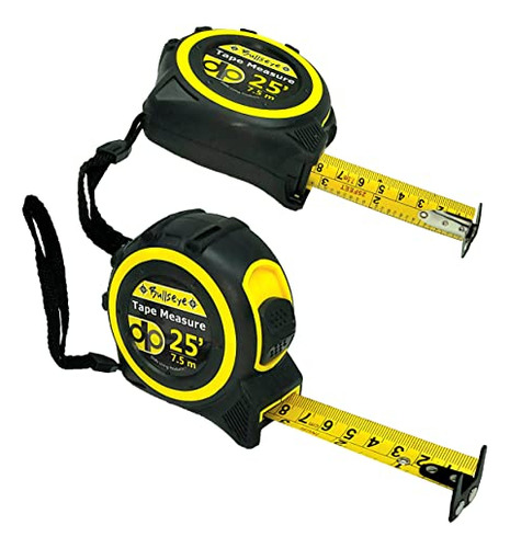 Bullseye 25 Ft Tape Measure With Magnetic Hook - 2 Pack - Do