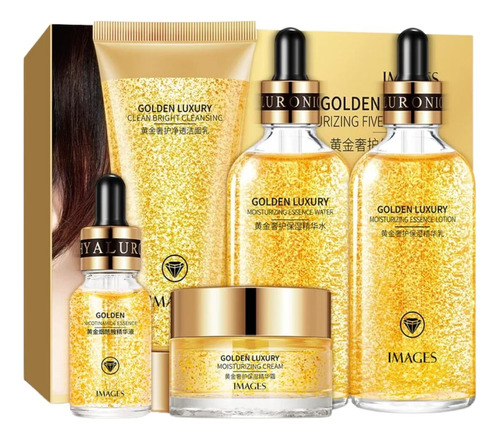 Kit Cuidado Facial Rutina Completa Esencia Oro De 24k Golden