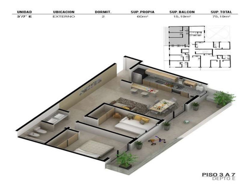 Imagen 5 de 13 de Depto En Venta 2dorm Con Balcón - B° Centro