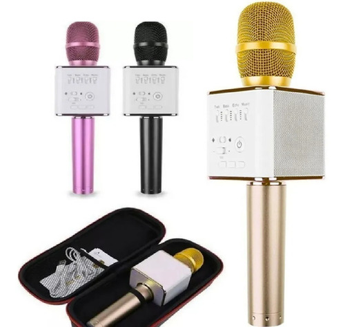 Micrófono Inalámbrico De Karaoke Bluetooth Con Luces Led