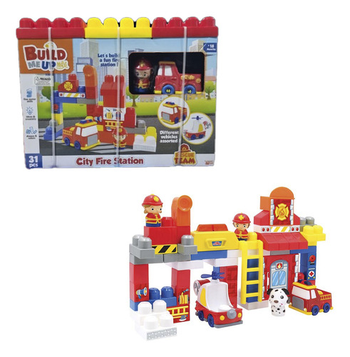 Bloques Build Me Up Maxi Estación De Bomberos