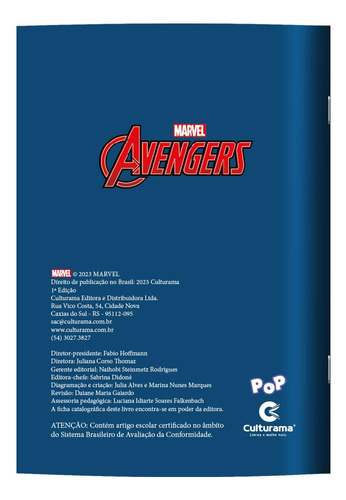 Mini Livro Infantil Ler E Colorir Com Lápis De Cor - Marvel Vingadores