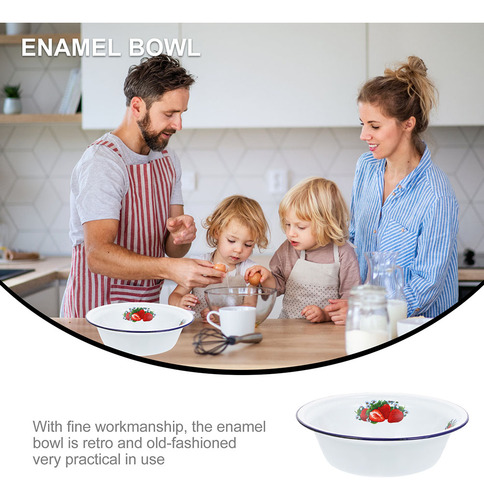 Cuenco Para Servir Sopa, Servidor De Fideos Esmaltado, Retro