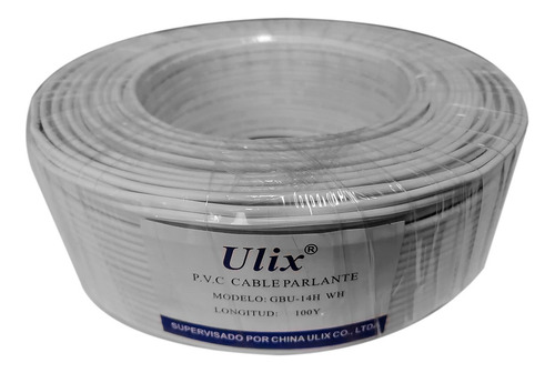 Rollo Cable Blanco Parlante 2x45/0.2mm 100 Yardas Audio