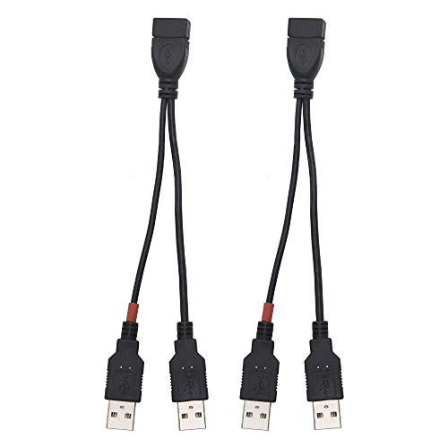 Cable Divisor Usb De 30 Cm, Usb 2.0 A Hembra A Doble Usb A M