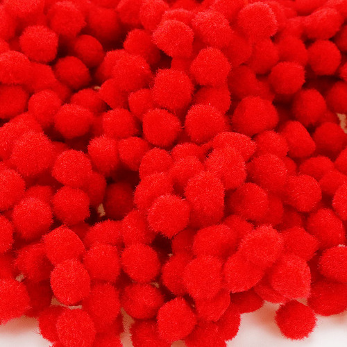 Itray Pompon Rojo In Diametro Para Decoracion Creativa Pieza