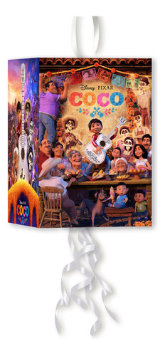 Combo Coco Pixar - Piñata  Cartel  20 Bolsitas