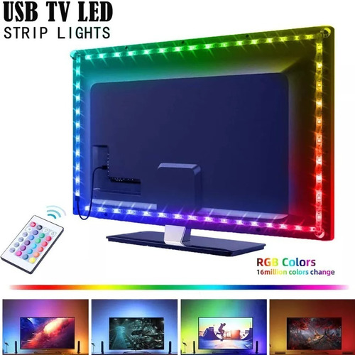 Fita Led Usb Tv 16 Cores 3 Metros Com Controle P5050 Tensão de operação 5V 110V/220V