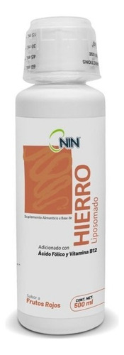 Ferro lipossomal B12 e ácido fólico 500 ml Nin