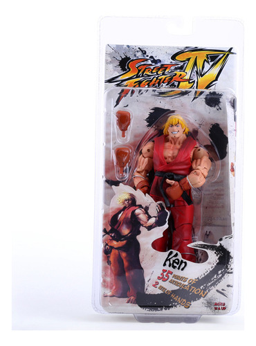 Figura De Acción Neca Street Fighter Red Ken De 7 Pulgadas
