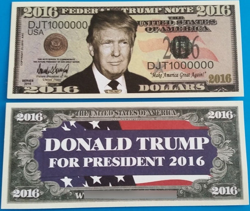 Billetes Mundiales : Usa Billete Fantasia Donald Trump