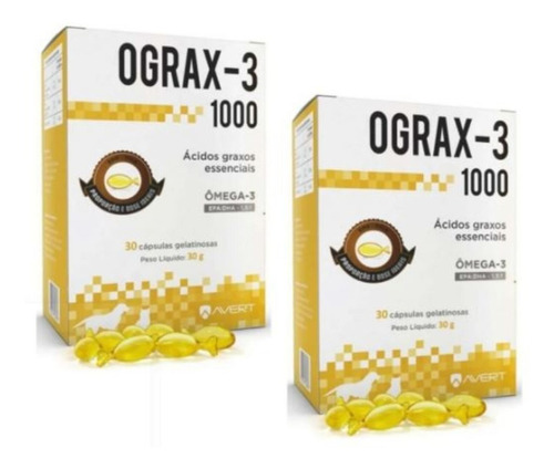 Suplemento Ograx-3 1000 Avert-2 Caixas C/30 Cps Cada Full