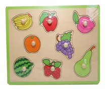 Comprar Juegos Juguetes Madera Viga Encastre Niño Didactico Frutas