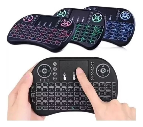 Mini Teclado Inalambrico Touchpad Smart Tv Retroiluminado