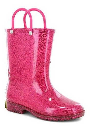 Botas De Lluvia Impermeables Con Brillo Para Niñas De