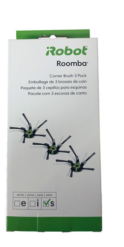 Imagen 2 de 5 de Cepillo Esquinero Pack X3 Irobot Roomba S9 / S9+ Original