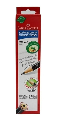 Lapiz Negro Faber Castel Grafito 1205 Nro 2 Hb Caja X12 Unid