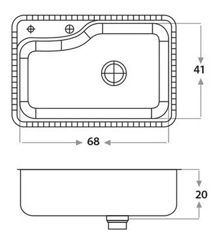 Imagen 2 de 3 de Bacha De Cocina Mi Pileta 802e Encastrable Acero
