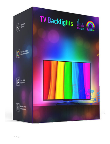 Retroiluminación Led Wifi Para Tv Inteligente M Rgb Usb 5v I