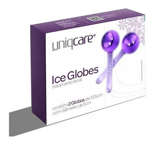 Ice Globes P/ Massagem E Tratamento Facial Anti-idade 2 Un. Cor Lilás