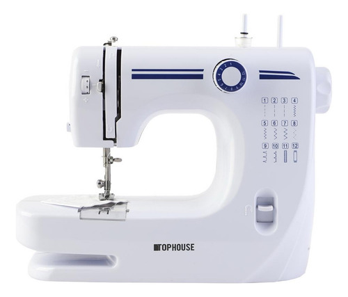 Máquina De Coser De Uso Familiar Con 12 Diseños De Puntadas Blanco