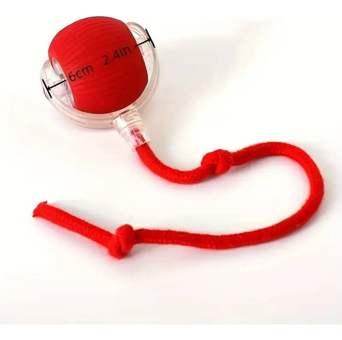 Juguete Interactivo Pelota Automática Para Gato Recargable Rojo