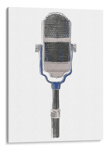 Canvas Lab Cuadro Mic Check Ii 90x120, June Erica Vess