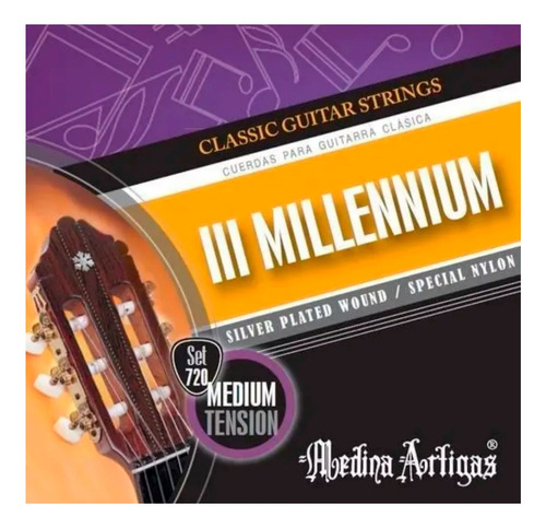 Cuerdas Guitarra Criolla Clasica Millenium Iii Encordado