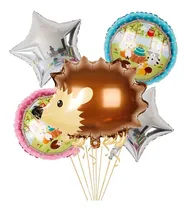 Comprar Globos Animales Del Bosque Kit X 5 Globos (erizo)