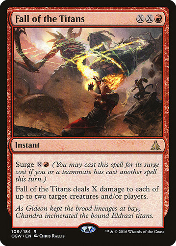 Carta Magic Fall Of The Titans X 4 Unidades Playset Mtg