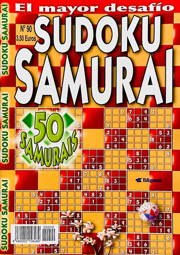 Sudoku Samurai Edigrama N° 90 - 50 Juegos