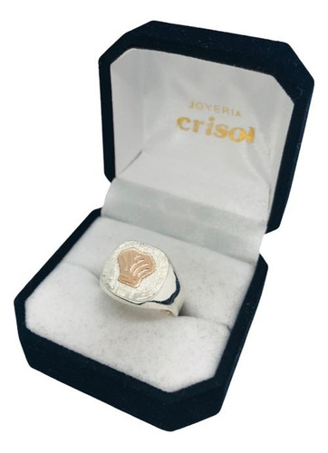 Anillo Chef Plata Y Logo En Oro