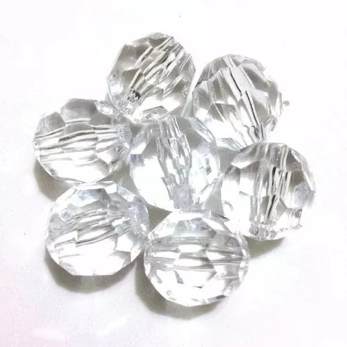 Pedrarias Cristal Facetado Acrílico 500gr 12mm Melhor Preço
