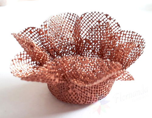 Imagem 4 de 5 de 600 Forminhas Doces Finos Flor Luxo Tela Dupla 3cm