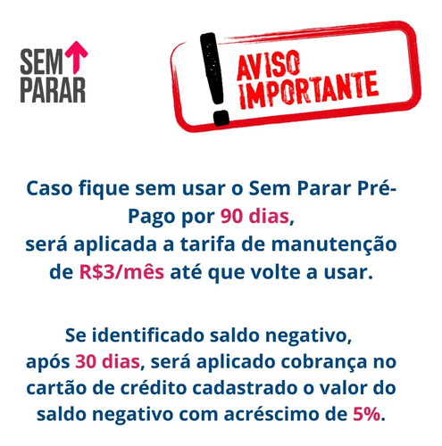 Tag Sem Parar Pré-pago Ganhe 30 Reais Sem Mensalidade