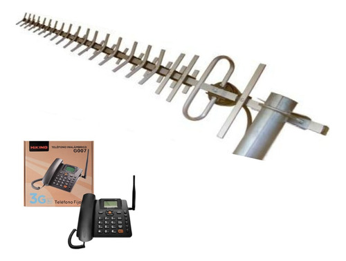 Teléfono Rural Fijo 3g Mas Antena Yagi 40 Elementos 20 Mts 