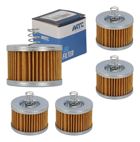 5 Filtros De Aceite Para Yamaha Fz16 2008 A 2015 Mtc