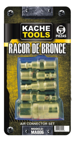 Juego Racores X 5 Piezas Ma006 Kache Tools