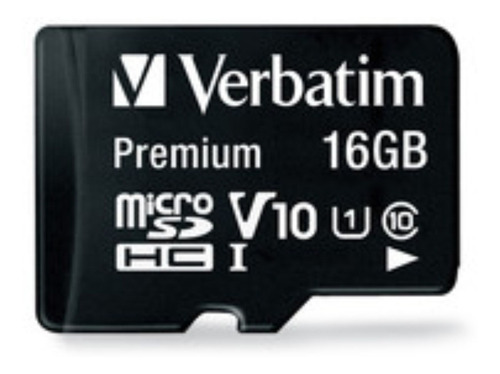 Memoria Micro Sd 16gb Verbatim Clase 10 Celular + Adaptador