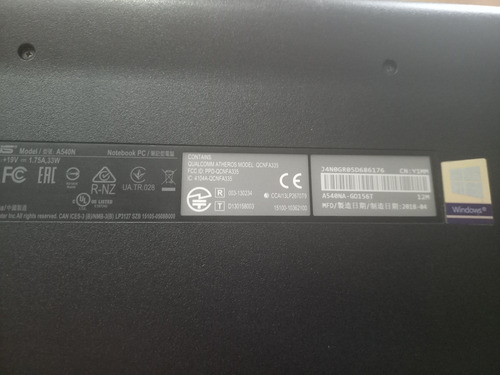 Laptop Asus A540na (Usado)