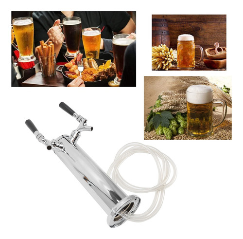 Torre Kegerator De Cerveza De Barril Con Doble Grifo De Acer