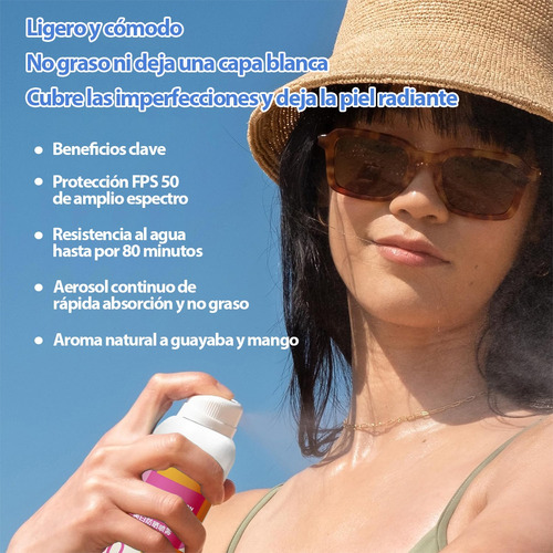 Protector Solar Spray Invisibilidad Blanqueador Fps 50+150ml