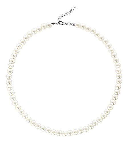 Collar De Perlas Finas De Nácar Blanco Para Mujer Y Hombre 