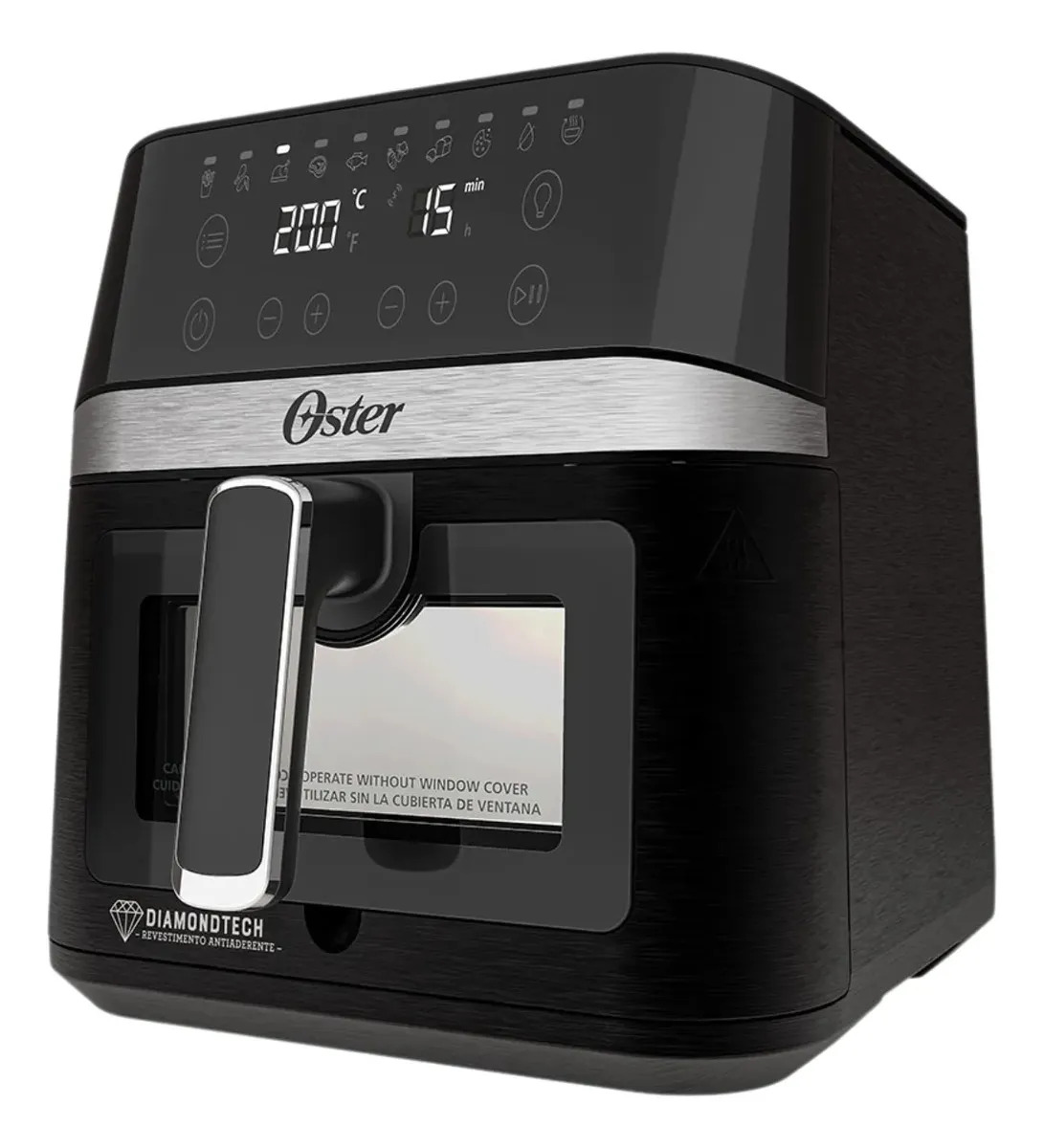 Fritadeira Elétrica Oster Diamondtech De 6 L Com Visor E Painel Touch
