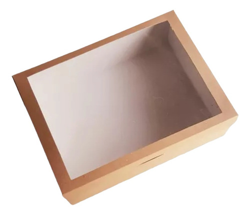 Caja Para Desayuno/grande-marrón-con Visor-x 10-(33*24*10)