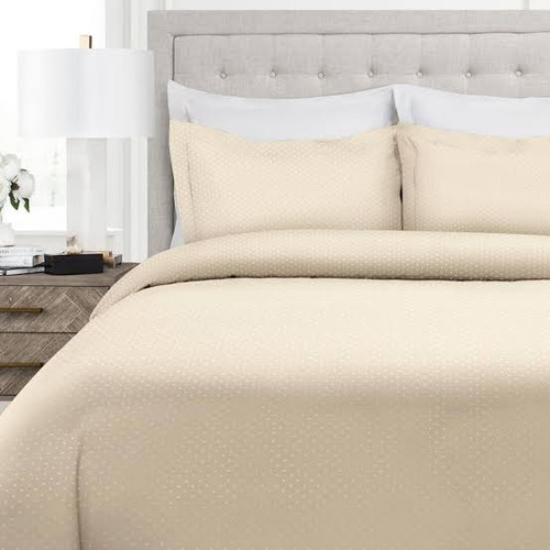 Funda Duvet Individual Beige/puntos Blancos