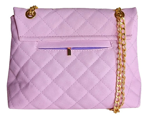 Bolso De Dama Dibella Bandolera Abollonado Asa De Cadena