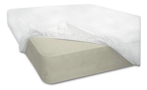 Sabana Impermeable Ajustable 2 Plazas King Color Blanco