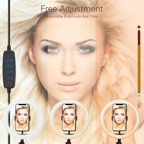 Imagen 3 de 5 de Aro De Luz Led Para Maquillaje De 10 Pulgadas