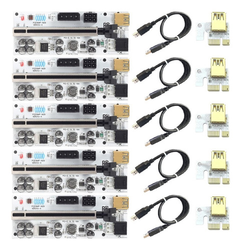 Juego De 5 Tarjetas Elevadoras Usb 3.0 Pci-e Ver010-x Expres